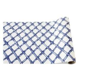Hector & Cook Paper Lattice Paper Runner-Blue & White, 20” X 25’ , New